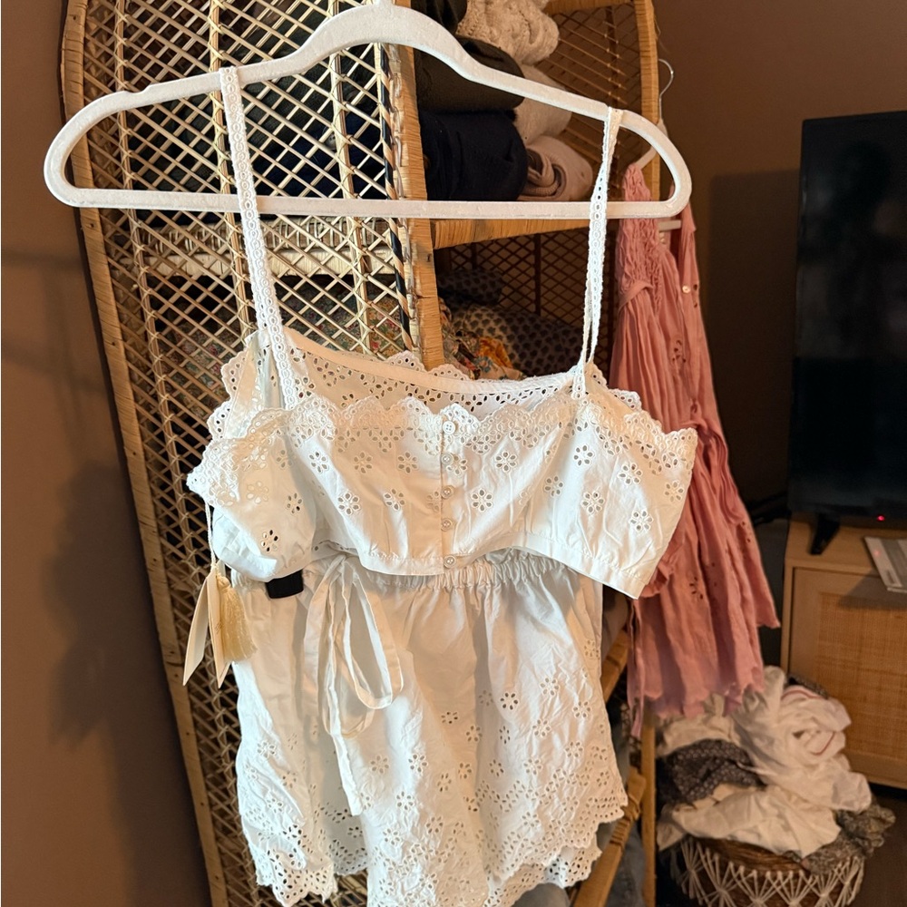 Doen White Eyelet Lace Women's set